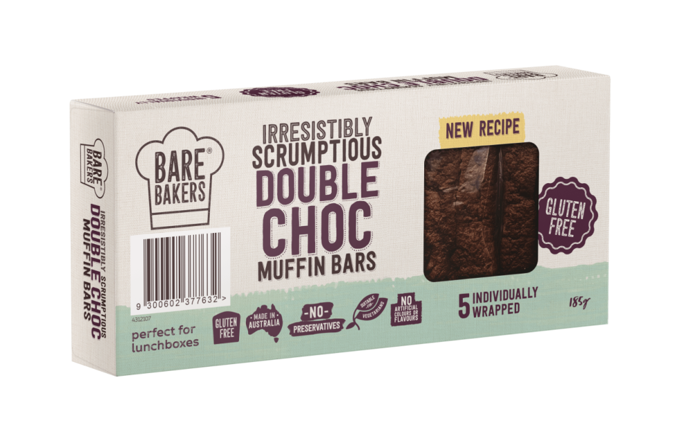 IRRESISTIBLY SCRUMPTIOUS DOUBLE CHOC MUFFIN BARS Bare Bakers